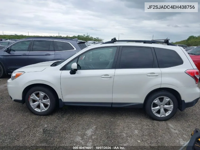 2014 Subaru Forester 2.5I Premium VIN: JF2SJADC4EH438756 Lot: 40474661