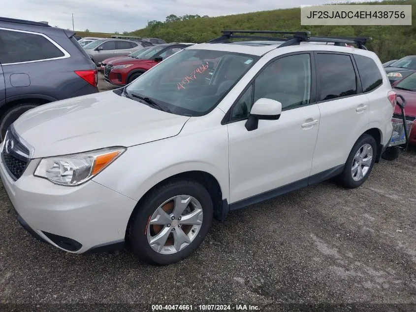 2014 Subaru Forester 2.5I Premium VIN: JF2SJADC4EH438756 Lot: 40474661