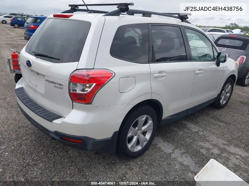 2014 Subaru Forester 2.5I Premium VIN: JF2SJADC4EH438756 Lot: 40474661