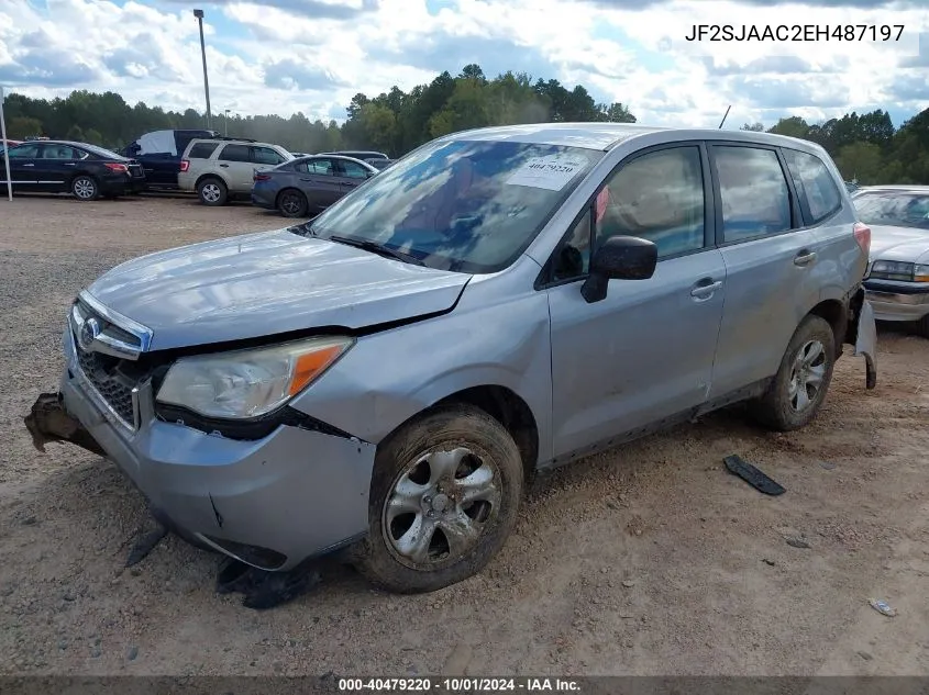 2014 Subaru Forester 2.5I VIN: JF2SJAAC2EH487197 Lot: 40479220