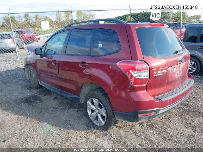 2014 Subaru Forester 2.5I Premium VIN: JF2SJAECXEH455348 Lot: 40481362