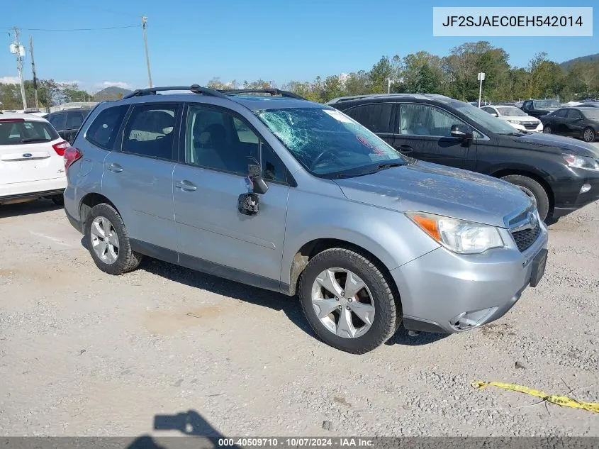 2014 Subaru Forester 2.5I Premium VIN: JF2SJAEC0EH542014 Lot: 40509710