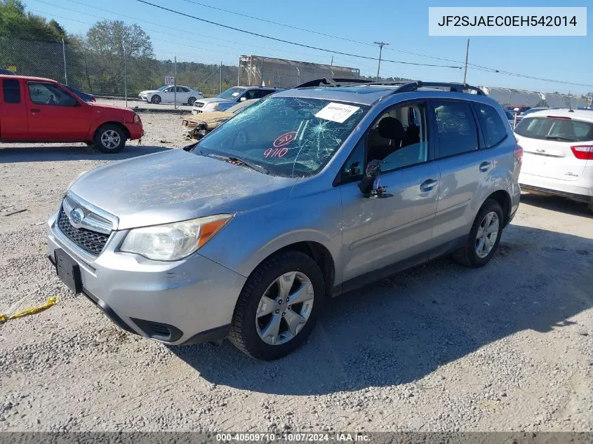 2014 Subaru Forester 2.5I Premium VIN: JF2SJAEC0EH542014 Lot: 40509710