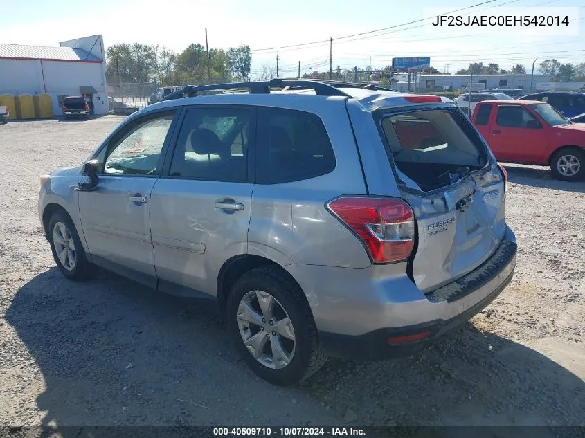 2014 Subaru Forester 2.5I Premium VIN: JF2SJAEC0EH542014 Lot: 40509710