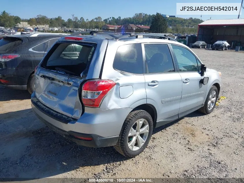 2014 Subaru Forester 2.5I Premium VIN: JF2SJAEC0EH542014 Lot: 40509710