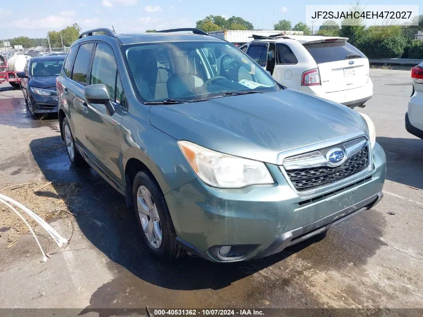 2014 Subaru Forester 2.5I Limited VIN: JF2SJAHC4EH472027 Lot: 40531362