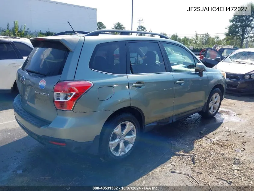 2014 Subaru Forester 2.5I Limited VIN: JF2SJAHC4EH472027 Lot: 40531362