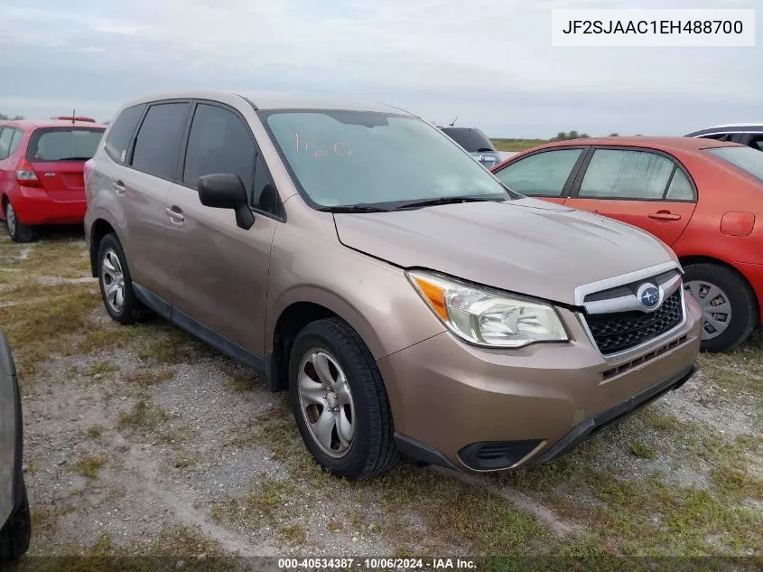 2014 Subaru Forester 2.5I VIN: JF2SJAAC1EH488700 Lot: 40534387