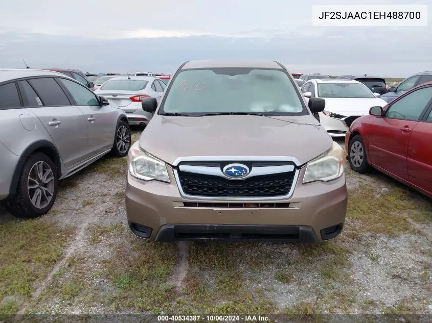 2014 Subaru Forester 2.5I VIN: JF2SJAAC1EH488700 Lot: 40534387