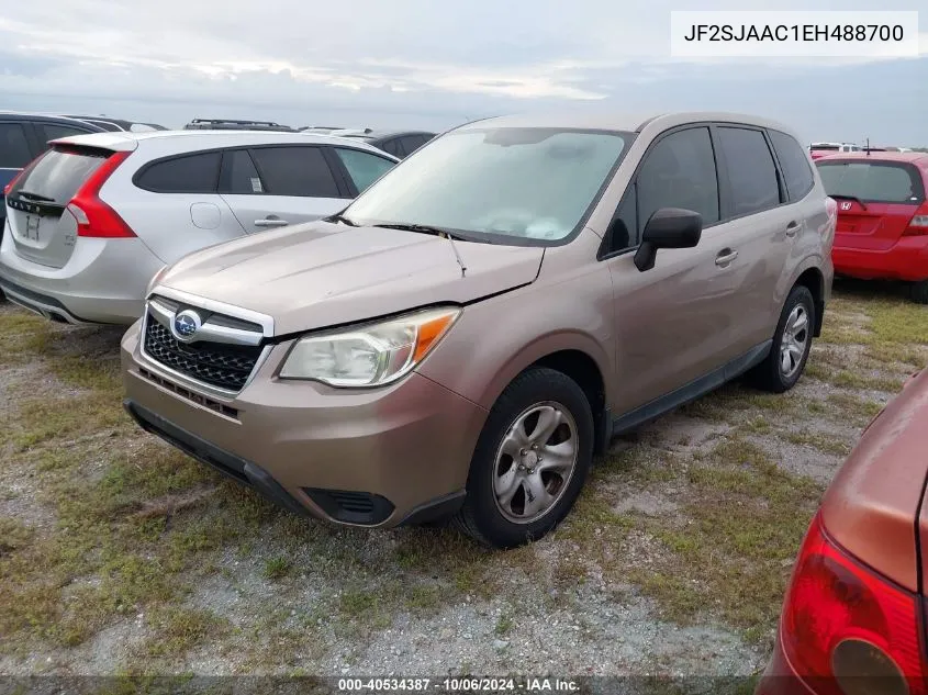 2014 Subaru Forester 2.5I VIN: JF2SJAAC1EH488700 Lot: 40534387