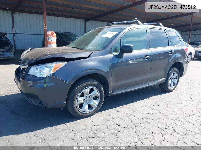 2014 Subaru Forester 2.5I VIN: JF2SJAAC2EH473512 Lot: 40534604