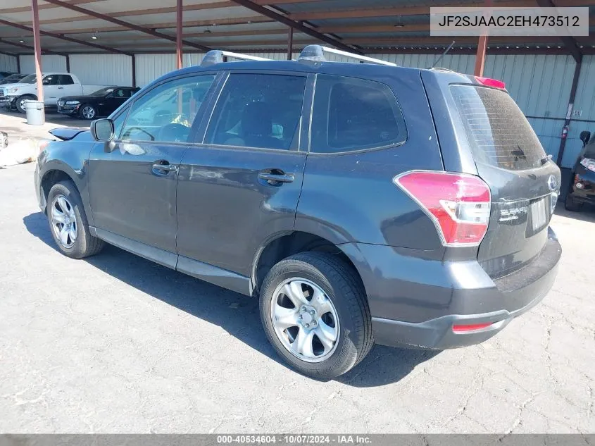 2014 Subaru Forester 2.5I VIN: JF2SJAAC2EH473512 Lot: 40534604