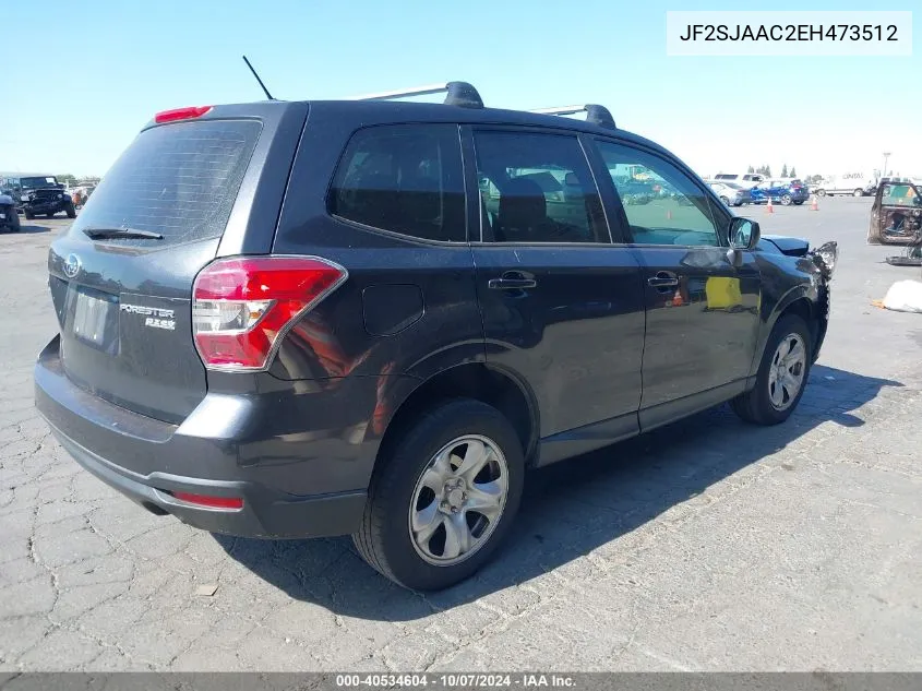 2014 Subaru Forester 2.5I VIN: JF2SJAAC2EH473512 Lot: 40534604