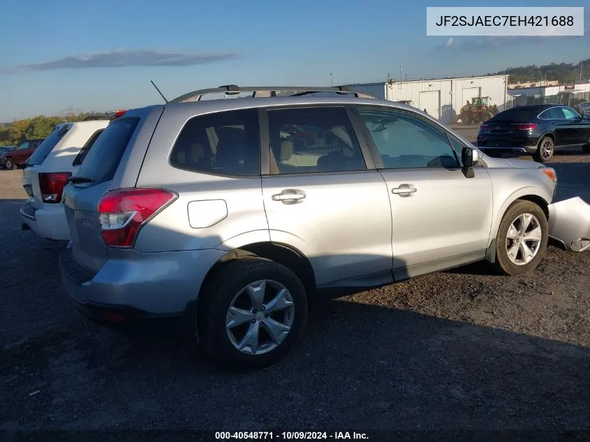 2014 Subaru Forester 2.5I Premium VIN: JF2SJAEC7EH421688 Lot: 40548771