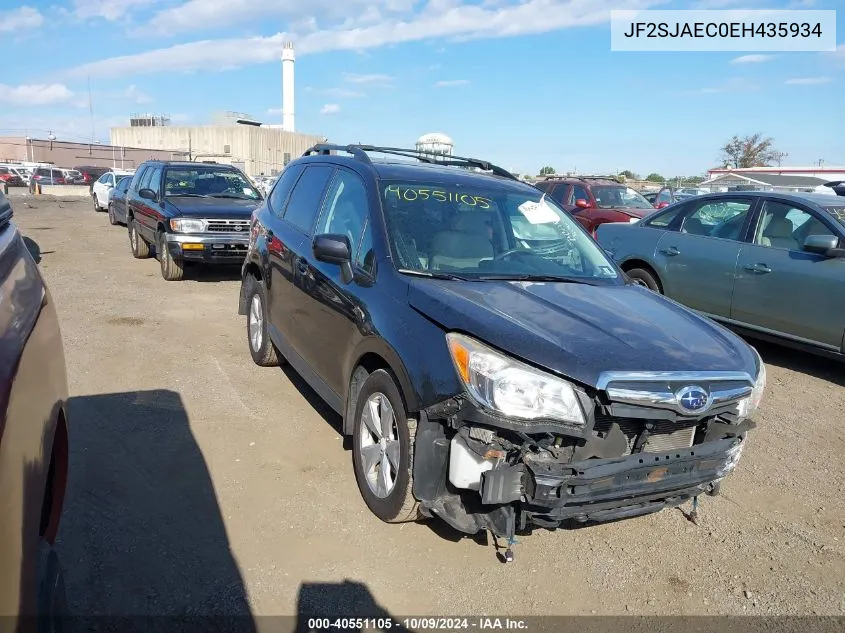 2014 Subaru Forester 2.5I Premium VIN: JF2SJAEC0EH435934 Lot: 40551105