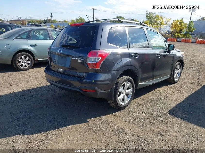 2014 Subaru Forester 2.5I Premium VIN: JF2SJAEC0EH435934 Lot: 40551105