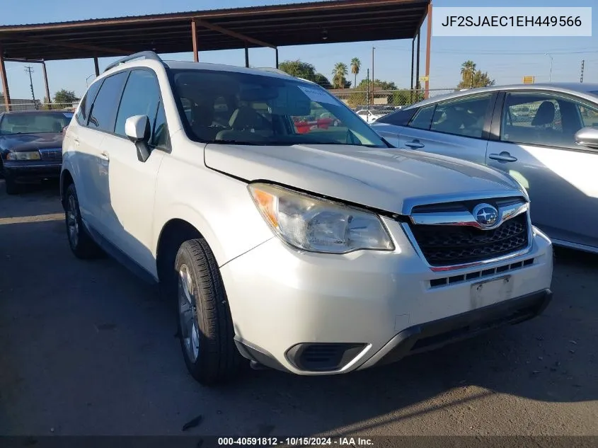 2014 Subaru Forester 2.5I Premium VIN: JF2SJAEC1EH449566 Lot: 40591812