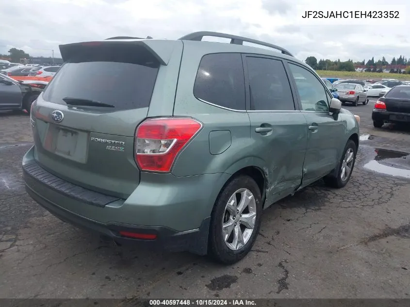 2014 Subaru Forester 2.5I Limited VIN: JF2SJAHC1EH423352 Lot: 40597448