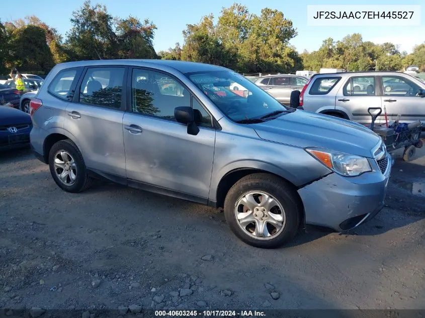 2014 Subaru Forester 2.5I VIN: JF2SJAAC7EH445527 Lot: 40603245