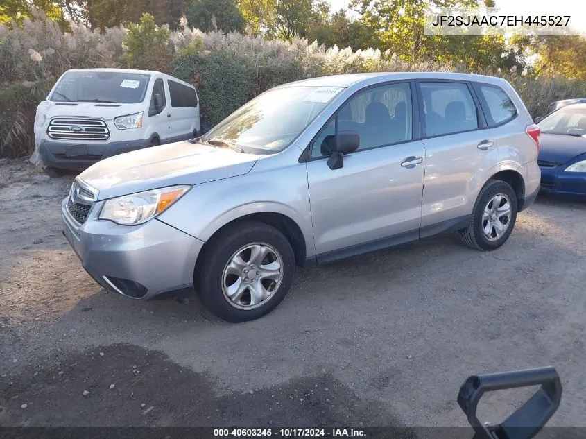 2014 Subaru Forester 2.5I VIN: JF2SJAAC7EH445527 Lot: 40603245