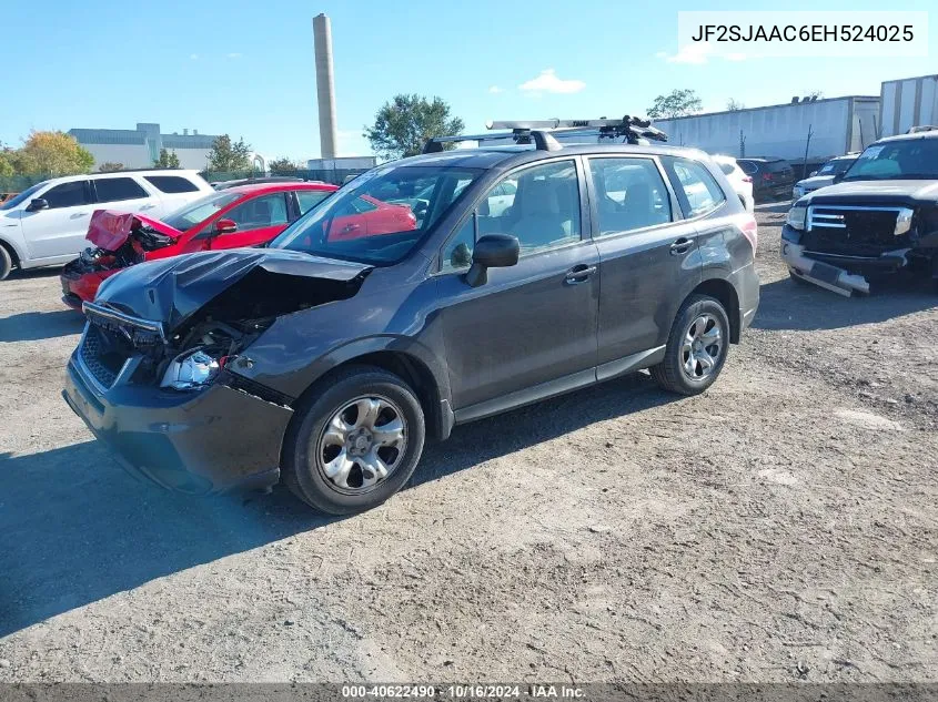 2014 Subaru Forester 2.5I VIN: JF2SJAAC6EH524025 Lot: 40622490