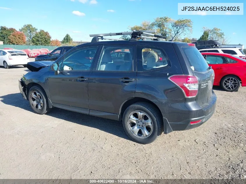 2014 Subaru Forester 2.5I VIN: JF2SJAAC6EH524025 Lot: 40622490