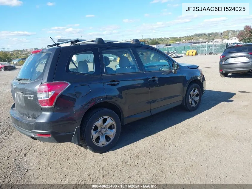 2014 Subaru Forester 2.5I VIN: JF2SJAAC6EH524025 Lot: 40622490