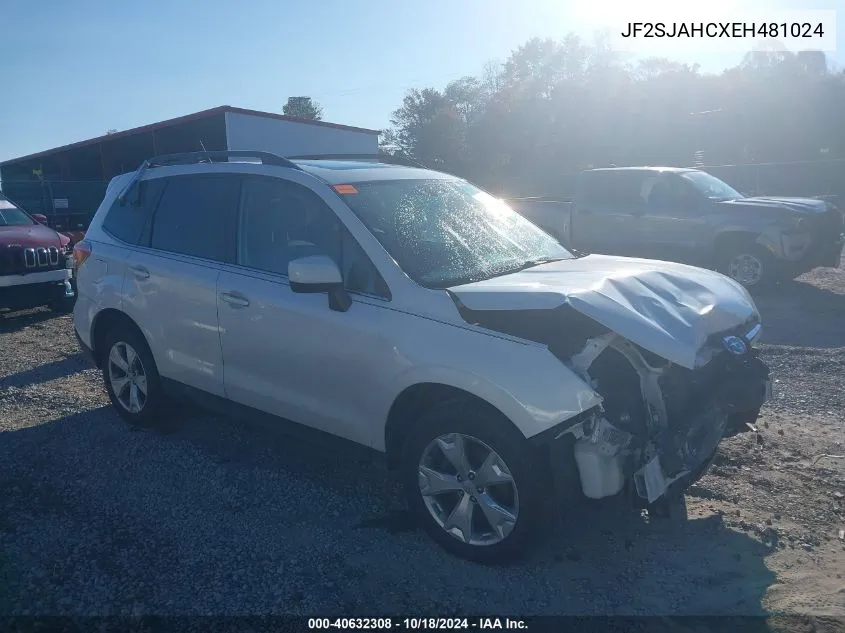 2014 Subaru Forester 2.5I Limited VIN: JF2SJAHCXEH481024 Lot: 40632308