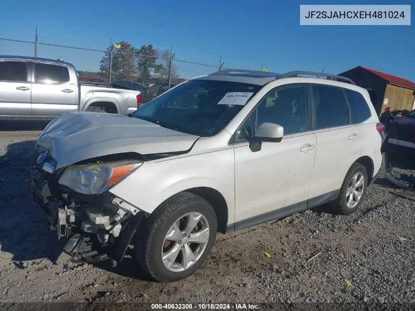 2014 Subaru Forester 2.5I Limited VIN: JF2SJAHCXEH481024 Lot: 40632308