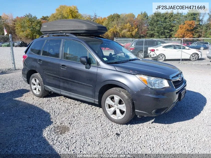 2014 Subaru Forester 2.5I Premium VIN: JF2SJAEC0EH471669 Lot: 40663155