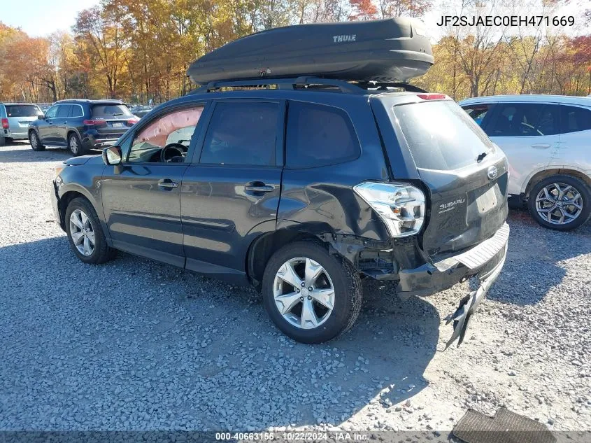 2014 Subaru Forester 2.5I Premium VIN: JF2SJAEC0EH471669 Lot: 40663155