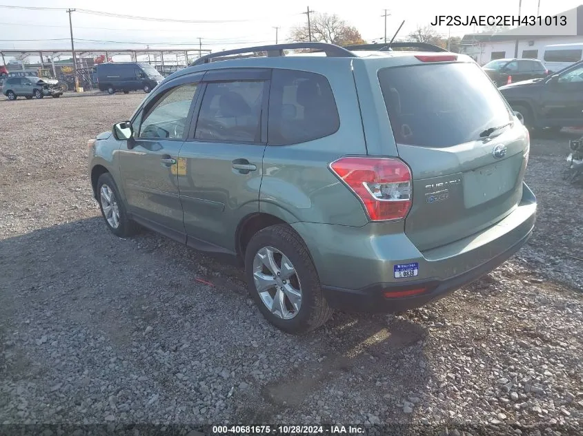 2014 Subaru Forester 2.5I Premium VIN: JF2SJAEC2EH431013 Lot: 40681675