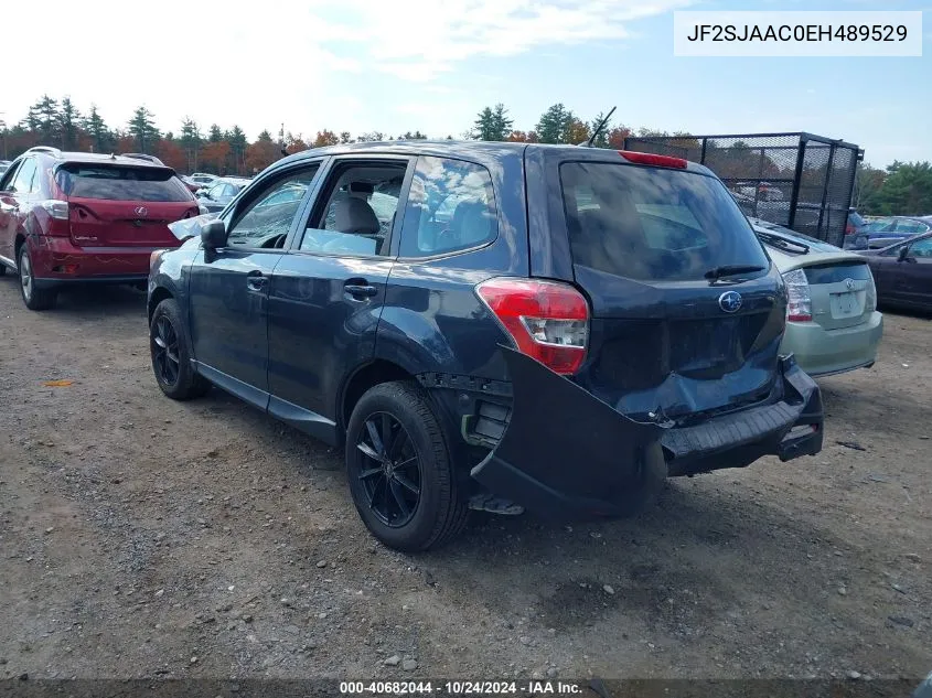 2014 Subaru Forester 2.5I VIN: JF2SJAAC0EH489529 Lot: 40682044