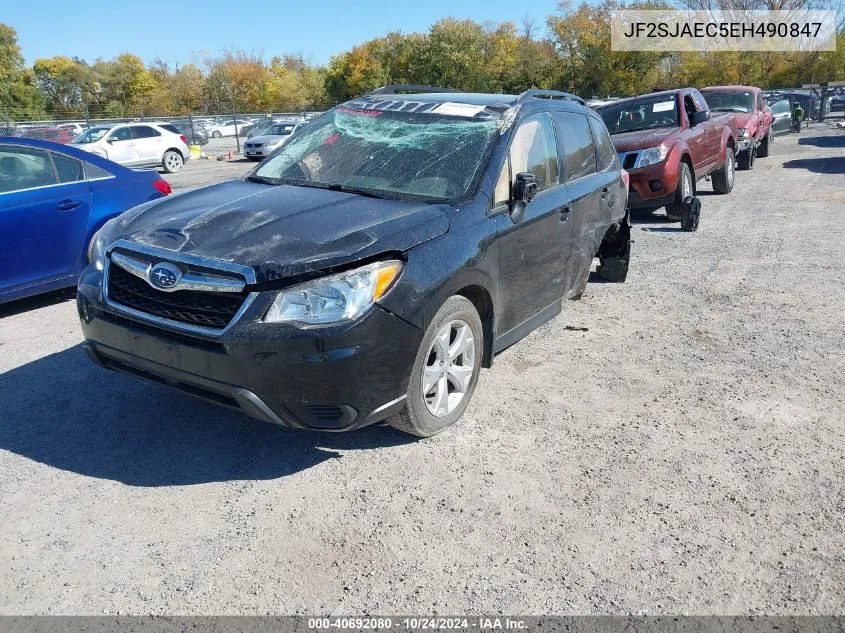 2014 Subaru Forester 2.5I Premium VIN: JF2SJAEC5EH490847 Lot: 40692080