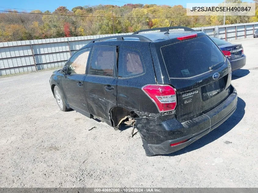 2014 Subaru Forester 2.5I Premium VIN: JF2SJAEC5EH490847 Lot: 40692080