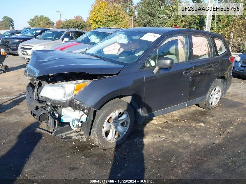 2014 Subaru Forester 2.5I VIN: JF2SJAAC9EH508756 Lot: 40717466