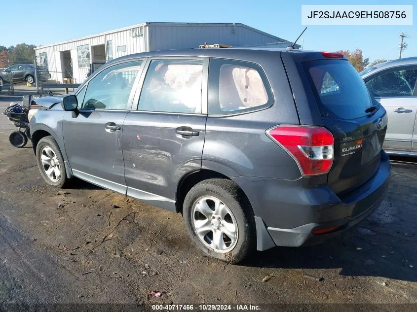 2014 Subaru Forester 2.5I VIN: JF2SJAAC9EH508756 Lot: 40717466