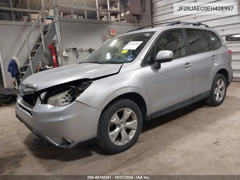 2014 Subaru Forester 2.5I Premium VIN: JF2SJAEC0EH428997 Lot: 40742241