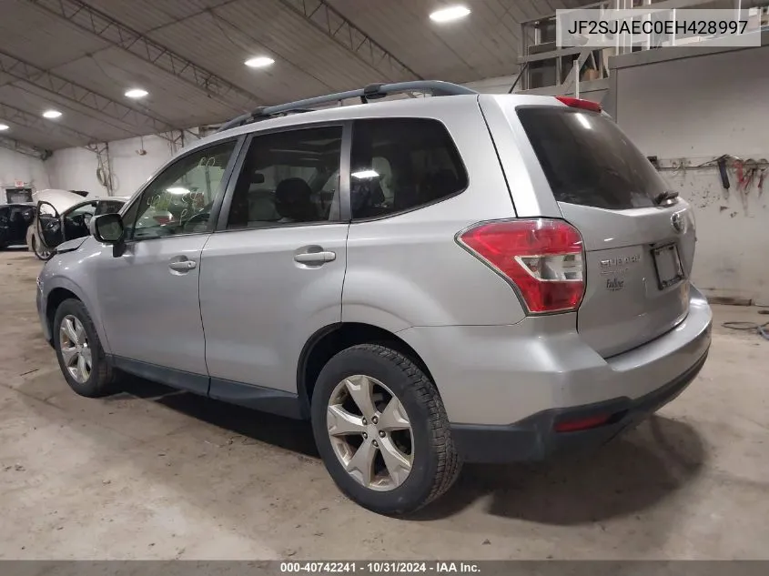 2014 Subaru Forester 2.5I Premium VIN: JF2SJAEC0EH428997 Lot: 40742241