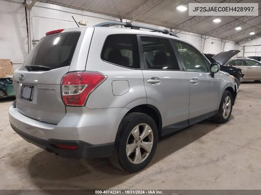 2014 Subaru Forester 2.5I Premium VIN: JF2SJAEC0EH428997 Lot: 40742241