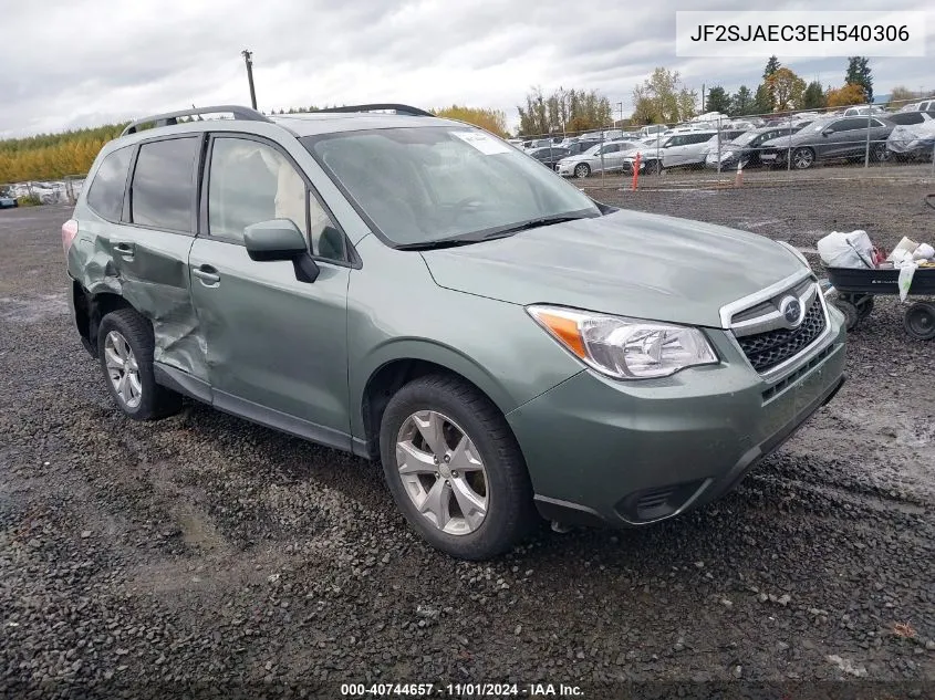 2014 Subaru Forester 2.5I Premium VIN: JF2SJAEC3EH540306 Lot: 40744657