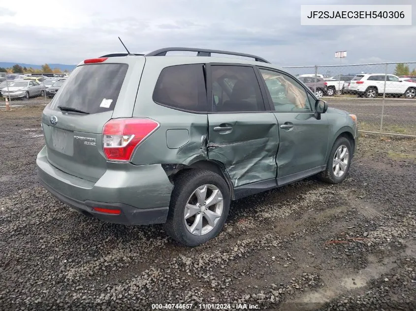 2014 Subaru Forester 2.5I Premium VIN: JF2SJAEC3EH540306 Lot: 40744657