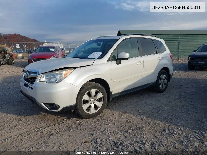 2014 Subaru Forester 2.5I Limited VIN: JF2SJAHC6EH550310 Lot: 40757630