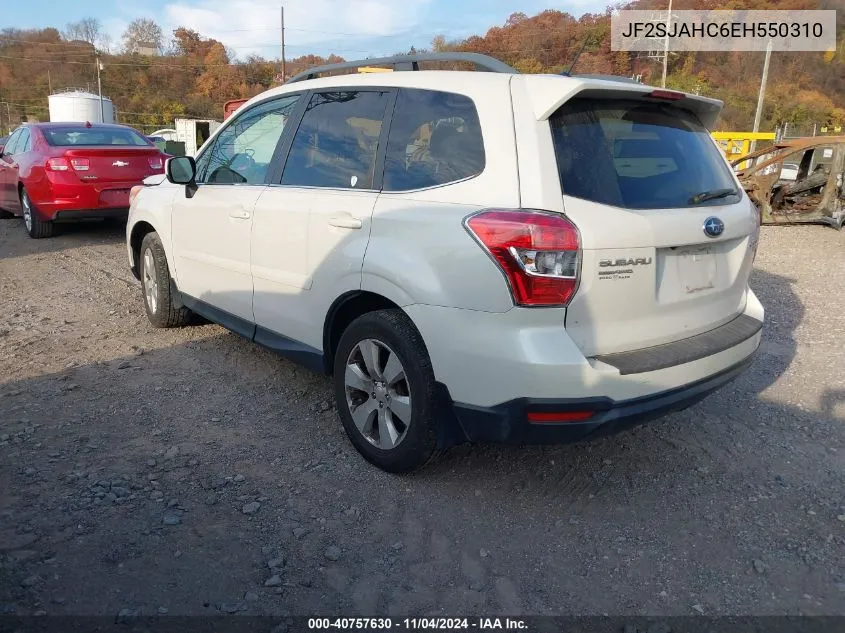 2014 Subaru Forester 2.5I Limited VIN: JF2SJAHC6EH550310 Lot: 40757630