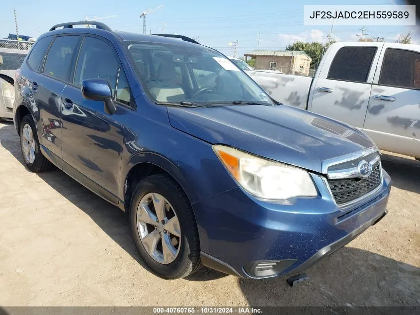 2014 Subaru Forester 2.5I Premium VIN: JF2SJADC2EH559589 Lot: 40760765