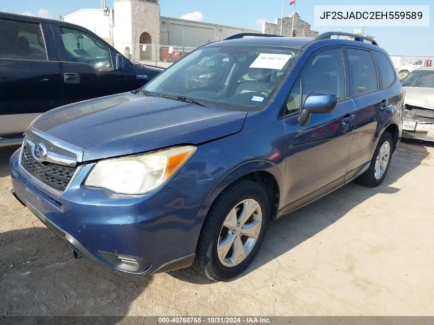 2014 Subaru Forester 2.5I Premium VIN: JF2SJADC2EH559589 Lot: 40760765