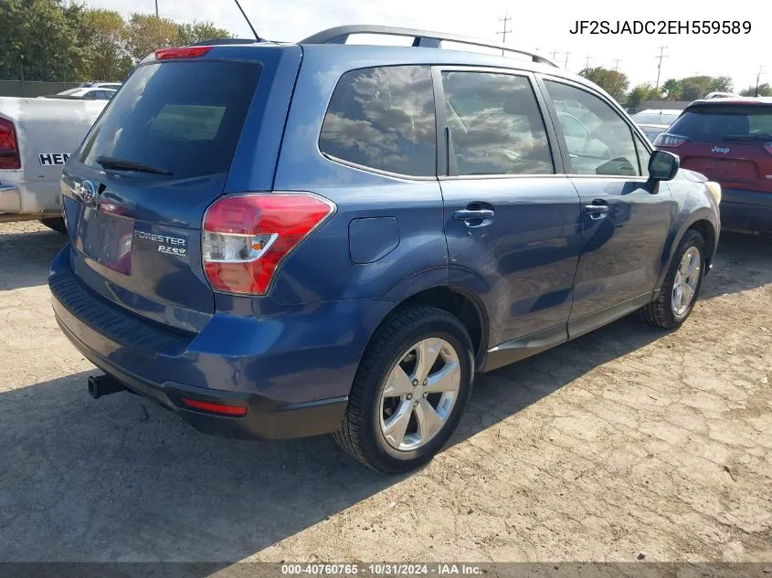 2014 Subaru Forester 2.5I Premium VIN: JF2SJADC2EH559589 Lot: 40760765