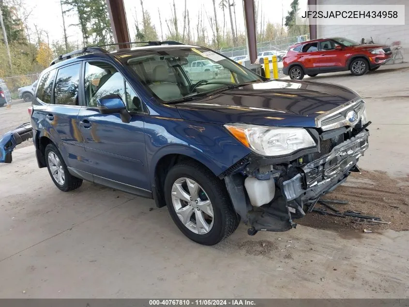 2014 Subaru Forester 2.5I Touring VIN: JF2SJAPC2EH434958 Lot: 40767810