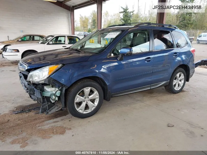 2014 Subaru Forester 2.5I Touring VIN: JF2SJAPC2EH434958 Lot: 40767810