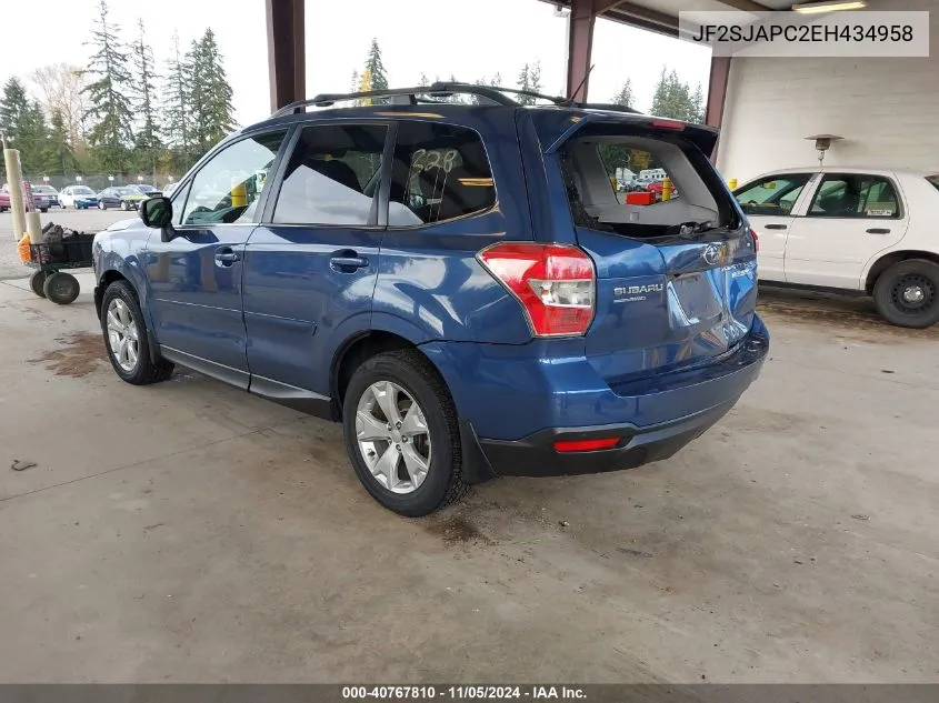 2014 Subaru Forester 2.5I Touring VIN: JF2SJAPC2EH434958 Lot: 40767810